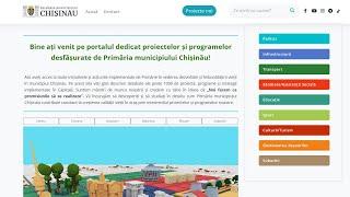 Primăria municipiului Chișinău a lansat platforma online proiecte.chisinau.md (20.06.2023)