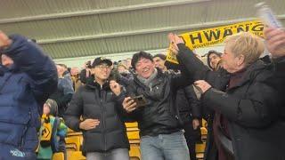 HEE-CHAN HWANG  98th Minute killer goal | Wolves 2-0 Manchester United with Fans Celebrations