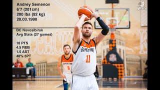 Andrey Semenov '21-'22 Highlights (Improved) #Superleague1 #Basketball #Eurobasket #Shooters