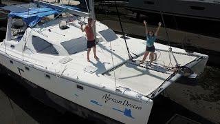 "Getting Hot and Dirty", Salvage Catamaran Repairs