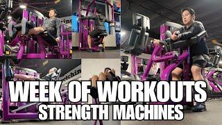Full Week of Workouts for Beginners at the Gym (STRENGTH TRAINING MACHINES!)