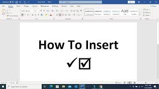 How To Insert Tick Mark / Check Mark In MS Word || Fastest way to get Check mark in Word  ( & )