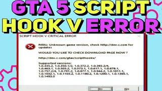 Script Hook V Critical Error In GTA 5 Fixed | GTA 5 Script Hook V Error
