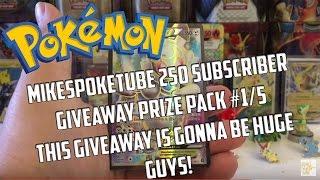 POKEMON TCG OPENING! 250 SUBSCRIBER GIVEAWAY PRIZEPACK #1/5! ANYONE WANT 5 PACKS AND A FULL ART?