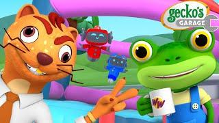 Baby Truck’s Bouncy Castle Rescue! | Gecko's Garage  | Cartoons For Kids | Toddler Fun Learning