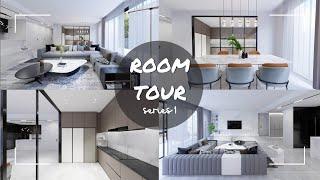 뿌실장 |  ROOMTOUR Series 1   40평대 블랙 화이트 그레이 미니멀 시크 모던 깔끔 인테리어 🩷 | 랜선 룸투어 온라인 집들이 1600 sq ft house