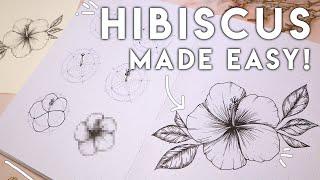 How To Draw  Hibiscus Flowers Like A Hero 