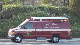 West Covina Fire Dept. Rescue 4 Transporting Code 3