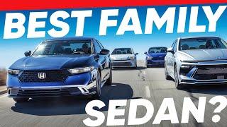 Family Sedan Face-Off: Toyota Camry vs. Kia K5 vs. Hyundai Sonata vs. Honda Accord | MotorTrend