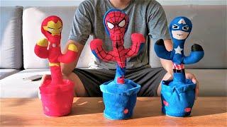 Marvel Avengers Dancing Cactus Toys - Spiderman Captain America Iron Man - Dancing Singing Repeating