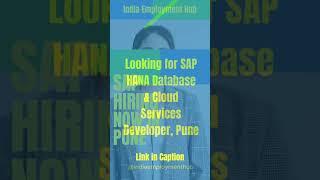 SAP job in Pune Job link: https://shorturl.at/hkrBF#indiaemploymenthub #hiringalert #sapjob #punejob