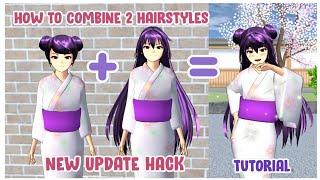 New Update Hack!  How to Combine 2 Hairstyles for Girl • Easy Tutorial • Sakura School Simulator