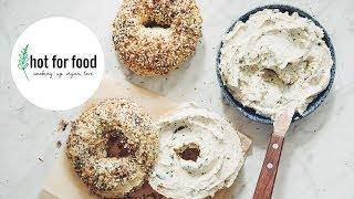 everything bagels with herb & garlic cream cheese (vegan) | hot for food