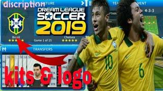 How To Create Brazil National Team Kits & Logo | Dream League Soccer 2019