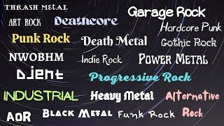 The First Albums for each Rock and Metal Genre (from 1964 to 2002)