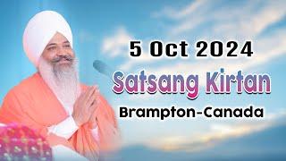 Live | Brampton Canada || Satsang Kirtan || 5-Oct-2024 || Sant Trilochan Darshan Das Ji