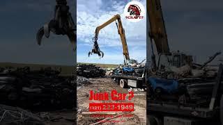 #recycle #steel #carframe #junkremovaltruck #construction #automobile #pickuptruck #car