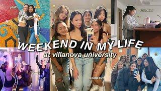 WEEKEND IN MY LIFE AT VILLANOVA | going to philly, nightlife/night out, studying + more