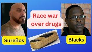 Mexicans & blacks go to war in prison over drugs. blood was everywhere #youtube