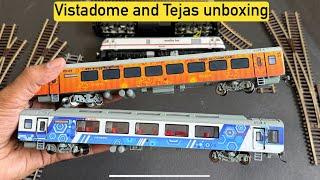 Stunning HO Scale Vistadome and Tejas Train unboxing 