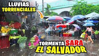 TORMENTA TROPICAL SARA en EL SALVADOR,Lluvias torrenciales afecta el COMERCIO y MAS