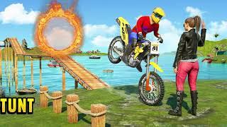 Bike Stunt Game | Stunt in Factory Side | 1v1 Play