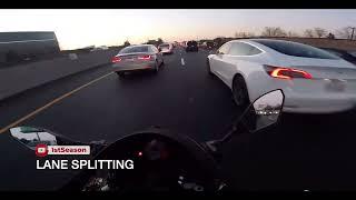 Lane Splitting / Lane Changing on a motorcycle. Crash Compilation [2021]