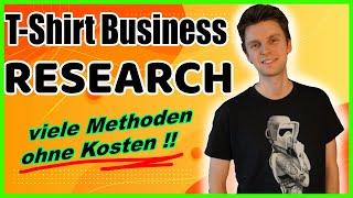 T-Shirt Business Research Tutorial  Kostenlose Varianten - Merch by Amazon Research