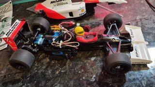 Tamiya Tamtech MP4/6 RC F1 car upgrade to brushless - it is gonna RIP 