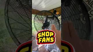 This 24” Fan for garage or workshop helps to move the hot air efficiently.  Add the misting option…