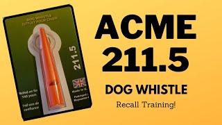 Acme 211.5 Dog Whistle  Review- Teaching Recall