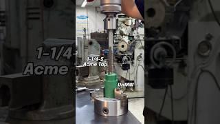 Power Tapping 1-1/4-5 Acme #abom79 #powertap #machineshop #flexarm #manualmachining