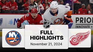 NHL Highlights | Islanders vs. Red Wings | November 21, 2024