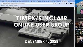 Timex Sinclair Online User Group December 4, 2023