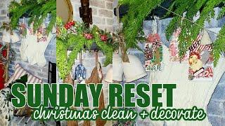 PRODUCTIVE SUNDAY RESET ||  CHRISTMAS CLEAN AND DECORATE WITH ME || ROBIN LANE LOWE