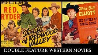 Two Free Westerns! Wild Bill Elliott as Daniel Boone & as Red Ryder! Movie Double Feature! WOW!