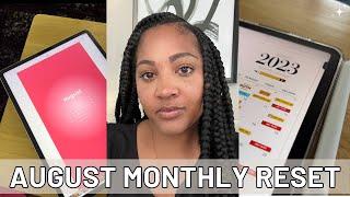 AUGUST 2023 MONTHLY RESET ROUTINE | budgeting, reflections, favorites, highs/lows, mood board