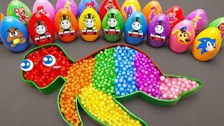 Satisfying ASMR | Make Rainbow Sea ​​Turtle Bathtub by Mix Floam SLIME in Rainbow Eggs CLAY Coloring