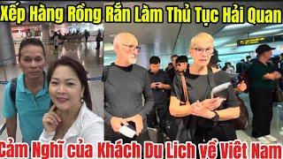 Du Khách Đến Việt Nam Quá Đông Xếp Hàng Rồng Rắn Làm Thủ Tục Nhập Cảnh Tại Sân Bay Tân Sơn Nhất