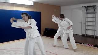 Girls practise aikido | Gyaku Dori Shiho Nage (Newbies) | Aikido Practice Daily