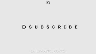 Quick/Simple 2D Outro Template - After Effects FREE Outro