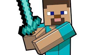 Me making a Diamond Sword and Attack the Monsters