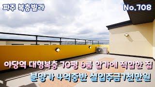 [파주복층빌라] 딱1세대 합가 하시려면 이집은 꼭 보셔야 합니다!! 야당역 대형복층 70평 6룸 4억대 실입 7천 야당동 파주신축빌라