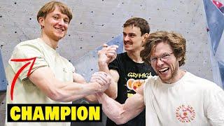 Can We Beat The Danish Bouldering Champion on Normal Boulders?