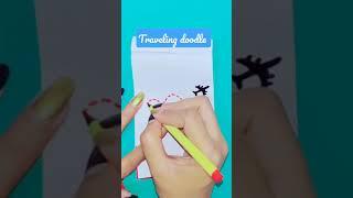 beautiful drawing / happy journey card / how to doodle flight route /start point / location #shorts