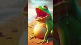 A Pregnant Frog Is Helpless #frogvideos #pregnancy #alone #shorts #animals #animalslover #viralvideo