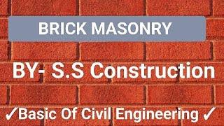 PPT Civil Engineering| PPT Presentation for Civil Engineering|Brick Masonry@S.SConstructionOfficial