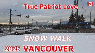 Snow Walk in Vancouver Burnaby Canada, Winter Snowy Walk on Feb 05 2025 Sounds of snowy footsteps