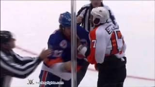 Wayne Simmonds vs Matt Martin Mar 15, 2012