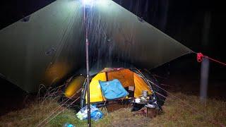 RAINSTORM CAMPING- Incoming STORM - Camping In Heavy Rain